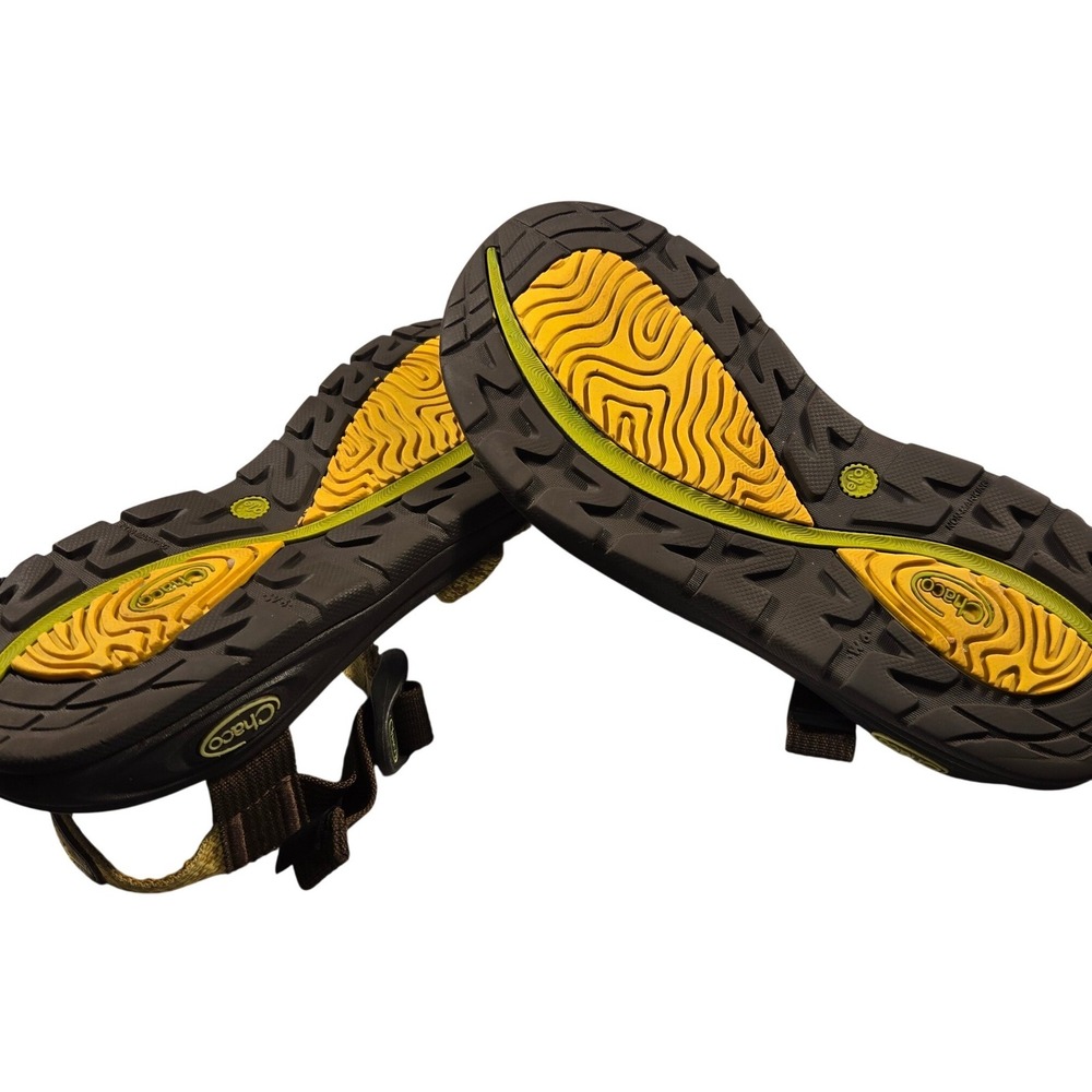 Chaco Z Cloud 2 Womens 6 Yellow Brown Strappy Toe Loop Athletic Hiking Sandals
